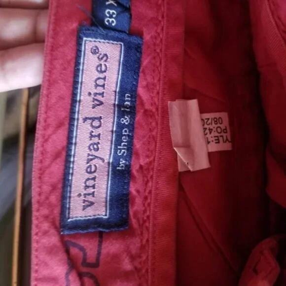Vineyard Vine Red 33x30 Pants - Picture 6 of 10
